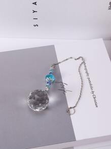 1 件 K9 水晶捕光器水晶灯球吊坠棱镜吊坠花园装饰吊灯水晶配件蓝色