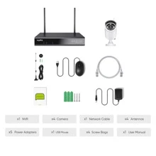SANNCE 8CH Wireless NVR CCTV System 3MP IP Camera WIFI Audio Recording IR Night Vison CCTV Home Security Camera Surveillance Kit With NO Hard Drive Disk/1T /2T Hard Drive Disk. - SU-N48WHE0-V1-74GL-P-OP - View 10