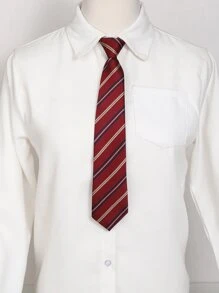 1入組獨特斜條紋休閒女士們領帶帶翻動設計 - 彩色 - 查看 1