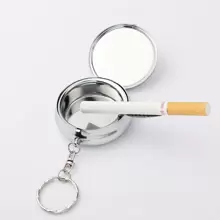 煙灰缸吊墜鑰匙圈 - 銀色 - 查看 1