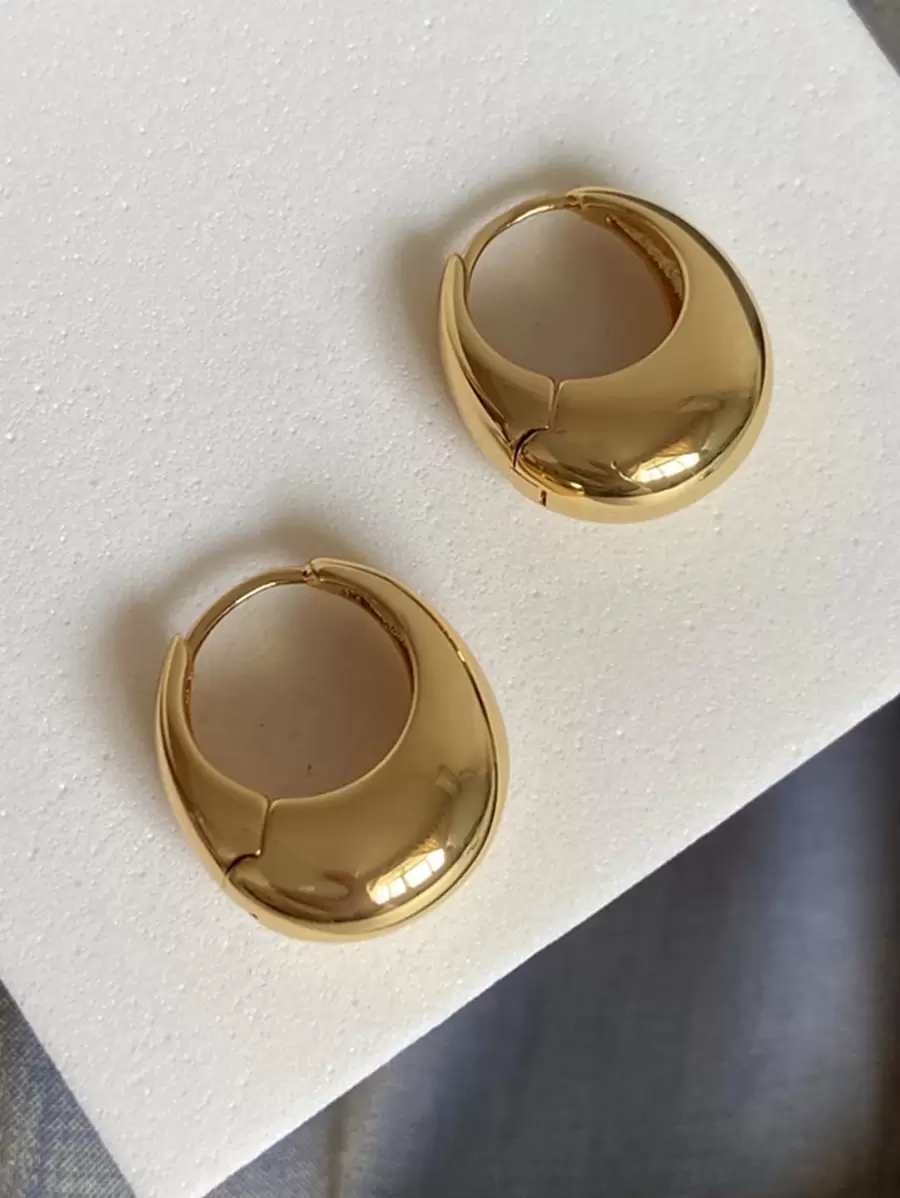 1pair French Style Personalized Vintage Minimalist Daily Women's Copper Earrings