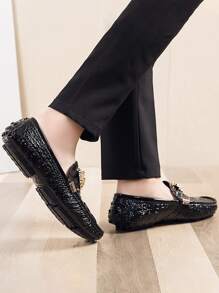 New Outdoor Leisure Men's Loafers, Four Seasons Versatile Penny Shoes, Athletic Sneakers - Black - View 9