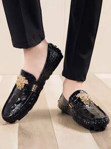 New Outdoor Leisure Men's Loafers, Four Seasons Versatile Penny Shoes, Athletic Sneakers - Black - View 8