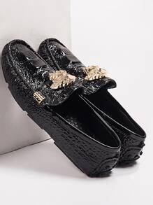 New Outdoor Leisure Men's Loafers, Four Seasons Versatile Penny Shoes, Athletic Sneakers - Black - View 4