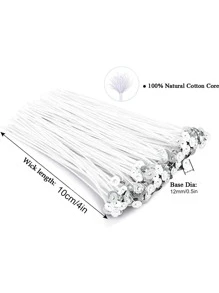 20 piezas Mechas para velas DIY de primera calidad Vela haciendo suministros - Blanco - Ver 4