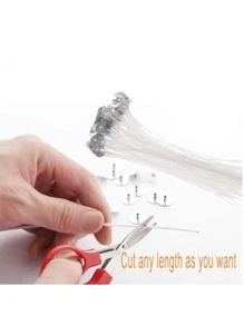 20 piezas Mechas para velas DIY de primera calidad Vela haciendo suministros - Blanco - Ver 2