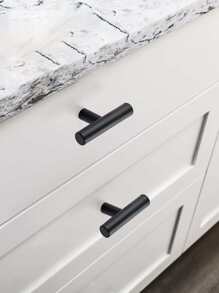 1/2/5/10 件单孔 T 型橱柜把手，不锈钢拉丝镍厨房抽屉拉手，适用于橱柜、抽屉、碗橱和衣柜