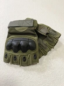 1 Pair Outdoor Sports Half Finger Gloves - Army Green - View 5