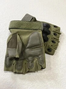 1 Pair Outdoor Sports Half Finger Gloves - Army Green - View 6