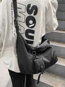 P＆D 斜挎包男款 18L 單肩信差包14英吋戶外男女運動款大學生 防水