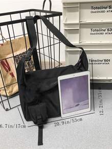 P＆D 斜挎包男款 18L 單肩信差包14英吋戶外男女運動款大學生 防水