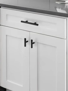 1/2/5/10 件单孔 T 型橱柜把手，不锈钢拉丝镍厨房抽屉拉手，适用于橱柜、抽屉、碗橱和衣柜