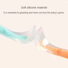 矽膠自餵訓練勺子 , 幼兒自餵矽膠勺子 , 幼兒勺子 , 幼兒餐具 , 嬰兒必需品 , 嬰兒必備品 - 藍色 - 查看 3