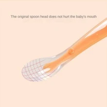 First Stage Silicone Self Feeding Training Spoons , Toddler's Self Feeding Silicone Spoons, Toddler Spoons, Toddler Utensils, Baby Essentials, Baby Must Haves - Pink - View 2