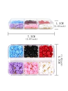 1box Flower Shaped Nail Art Decoration - Multicolor - View 5