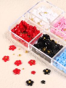 1box Flower Shaped Nail Art Decoration - Multicolor - View 2