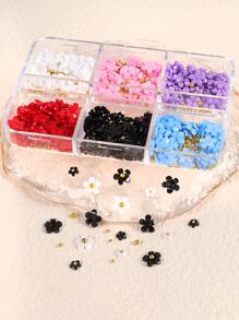 1box Flower Shaped Nail Art Decoration - Multicolor - View 4