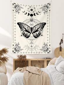 彩色神秘星空和月相掛毯,復古掛飾適用於臥室/客廳房間 - 彩色 - 查看 2