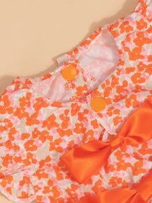 1 chiếc váy hoa nhí cho chó, phù hợp với chó nhỏ và vừa. - trái cam - Xem 7