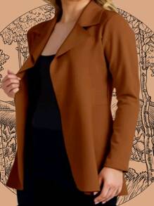 Women Coats - 咖啡棕 - 查看 1