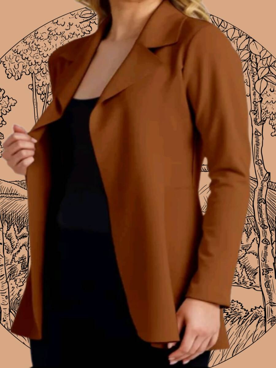 Women Coats - 咖啡棕 - 查看 1