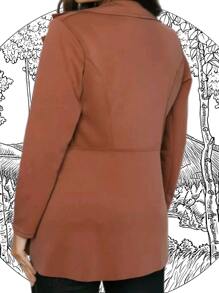 Women Coats - 咖啡棕 - 查看 2