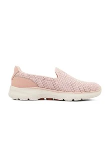 Skechers 女士無帶便鞋，夏季透氣防滑柔軟底面124523-Ros - 粉色 - 查看 1