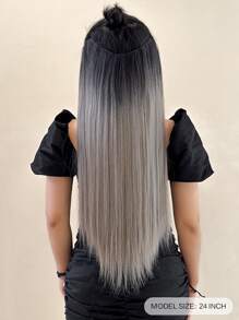 24英寸V型渐变直发合成接发 - 彩色 - 查看 3