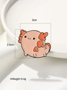 1 PC Phim Hoạt Hình Dễ Thương Sáng Tạo Kỳ Nhông Hình Kim Loại Thổ Cẩm Huy Hiệu Dòng Đại Dương Món Quà Trang Trí Cho Túi, Nón, Quần Áo, Học Sinh - màu đen - Xem 3