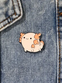 1 PC Phim Hoạt Hình Dễ Thương Sáng Tạo Kỳ Nhông Hình Kim Loại Thổ Cẩm Huy Hiệu Dòng Đại Dương Món Quà Trang Trí Cho Túi, Nón, Quần Áo, Học Sinh - màu đen - Xem 2