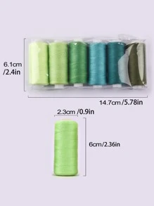 1 Bộ/6 Cuộn Chỉ May Gia Đình 402 Nhiều Màu Đường Chỉ May - Hồng - Xem 3