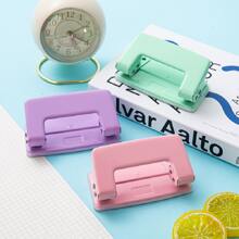 1 pièce Perforatrice métallique de couleur macaron, multifonctionnelle pour le bureau et les étudiants, options de couleurs disponibles, retour à l'école, fournitures scolaires
