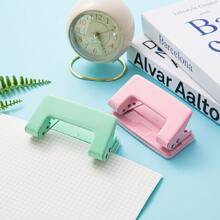 1 pièce Perforatrice métallique de couleur macaron, multifonctionnelle pour le bureau et les étudiants, options de couleurs disponibles, retour à l'école, fournitures scolaires