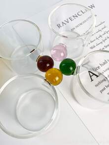 迷人圓形手柄玻璃牛奶杯子,透明玻璃飲料牛奶杯子帶手柄使用,單層 - 粉色 - 查看 7