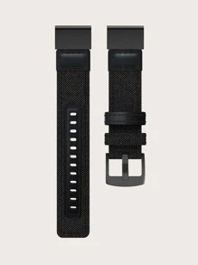 1 Miếng Ni lông đen tranh sơn dầu Nhanh Giải phóng Watch Band  Tương thích với Garmin - màu đen - Xem 3