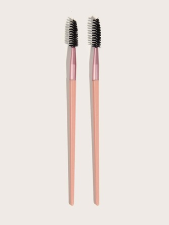 2 st. ögonfranskam, borste, spolar, sminkset, fransförlängningsborstar, mascaraapplikator, ögonfransborste, ögonbrynsborste, rosa, grön, gul, grå, ögonbrynsborste, ögonskuggsborste, borste