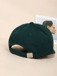 休閒街頭風字母刺繡棒球帽,一種尺寸,黑暗綠色 - 墨綠色 - 查看 6