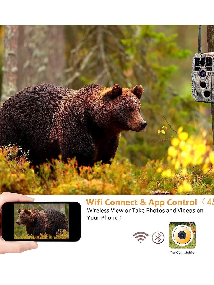 Blazevideo Tracking Camera 32mp 1296p For Hunting Wildlife, Monitoring