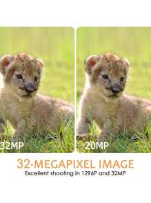 Blazevideo Tracking Camera 32mp 1296p For Hunting Wildlife, Monitoring Backyard, No-Infrared Illumination Camera - Grey - Grey - View 5