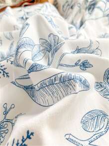 3 chiếc Vỏ chăn hai lớp Polyester màu tím được giặt bằng nước có khóa kéo và 2 vỏ gối, rất mềm mại và thoải mái cho tất cả các mùa - Màu xanh lam - Xem 10