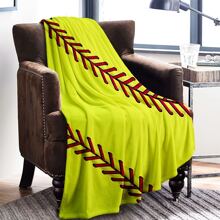 50x60 Inch Fleece Softball Blanket For Teenage Girls Softball Gift - Multicolor - View 2