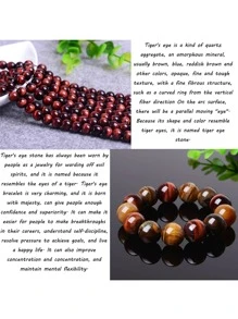 1鋼絞線自然老虎眼睛石珠手環,項鍊製作(4mm/6mm/8mm/10mm)