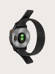 1條黑色尼龍手錶帶,兼容gaming Fenix 5/6/7/5x/6x/7x/5s/6s/7s - 黑色 - 查看 2