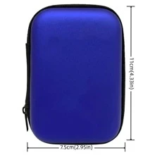 1入組數據線整理器包適用於數據數據線,耳機,硬幣,帶拉鍊閉合 - 寶藍色 - 查看 5