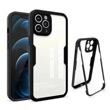 Hadaasi Ốp lưng chống sốc 360 độ, bảo vệ toàn thân chống trượt, chống trầy xước, tương thích với Apple 17 Pro/17 Pro Max/17 Air/17, tương thích với Galaxy, Poco, Redmi, Note, OPPO. - màu đen - Xem 2