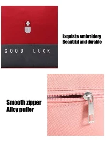 1入組PVC藥品收納袋,現代大碼象徵和標語圖案便攜藥包