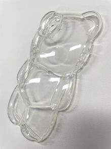 卡通可愛 3d 心形小熊手機殼適用於 Iphone 14/13 Pro Max/12 全新/11 透明/柔軟