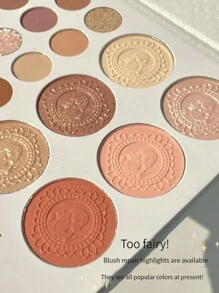 26色眼影調色板,啞光珠光眼妝託盤持久眼妝袖珍帶刷