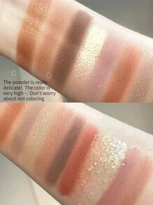 26色眼影調色板,啞光珠光眼妝託盤持久眼妝袖珍帶刷