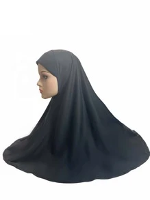 Solid Hijab - Black - View 2